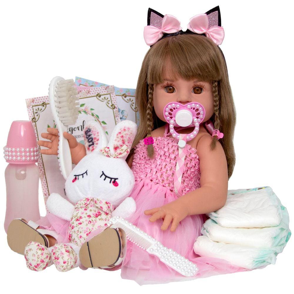 Bebê Reborn 48 cm Silicone Realista Baby Fashion