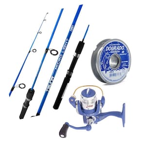 Kit Pesca Ultra Light Molinete Joker + Vara Tsuna 1,35m + Linha Dourado - 100m