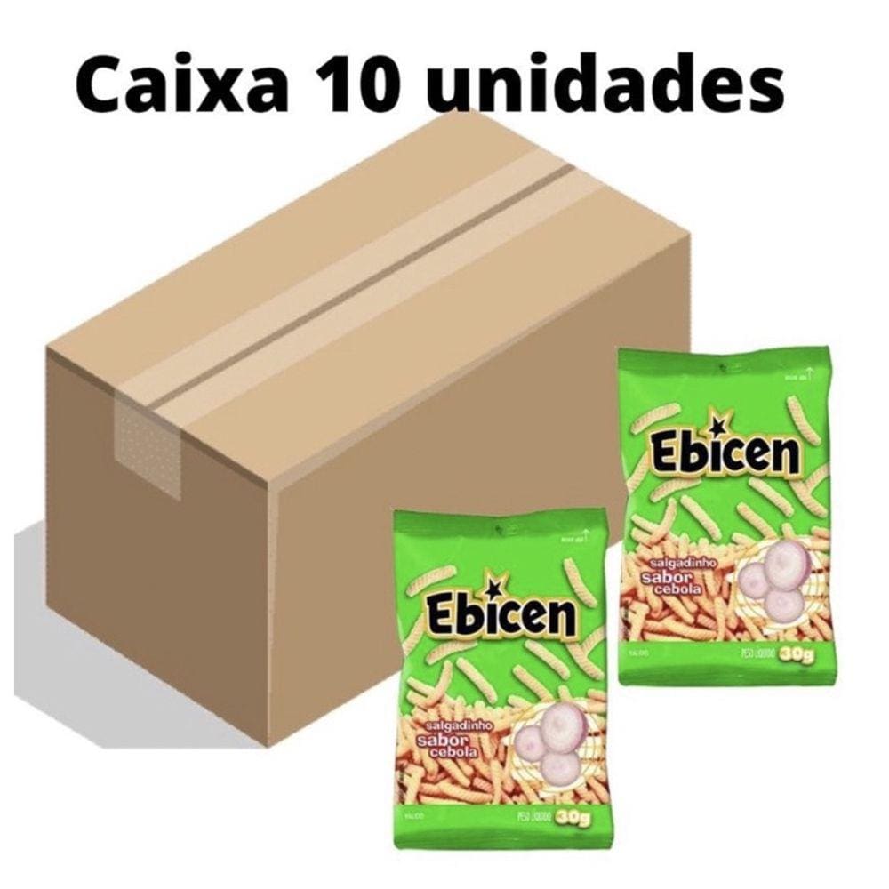 Salgadinho Ebicen Cebola 30g - 10 Pacotes