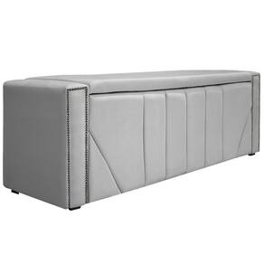 Calçadeira Baú Casal 140 Cm Para Cama Box Suede Branco