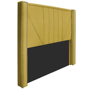 Cabeceira Casal 140 Cm Para Cama Box Suede Amarelo