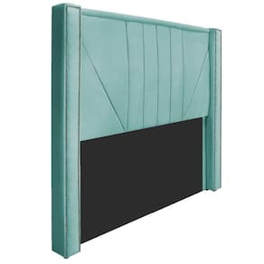 Cabeceira Casal 140 Cm Para Cama Box Suede Azul Tiffany