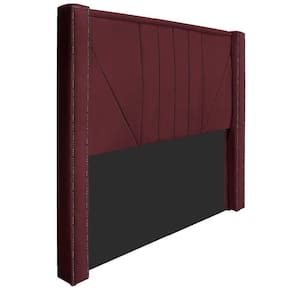 Cabeceira Solteiro 90 Cm Para Cama Box Suede Bordô