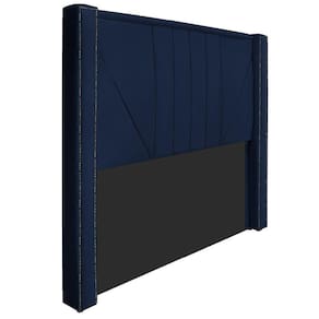 Cabeceira Casal 140 Cm Para Cama Box Suede Azul Marinho