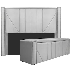 Cabeceira E Baú Queen 160Cm p/Cama Box - Adj Decor Branco