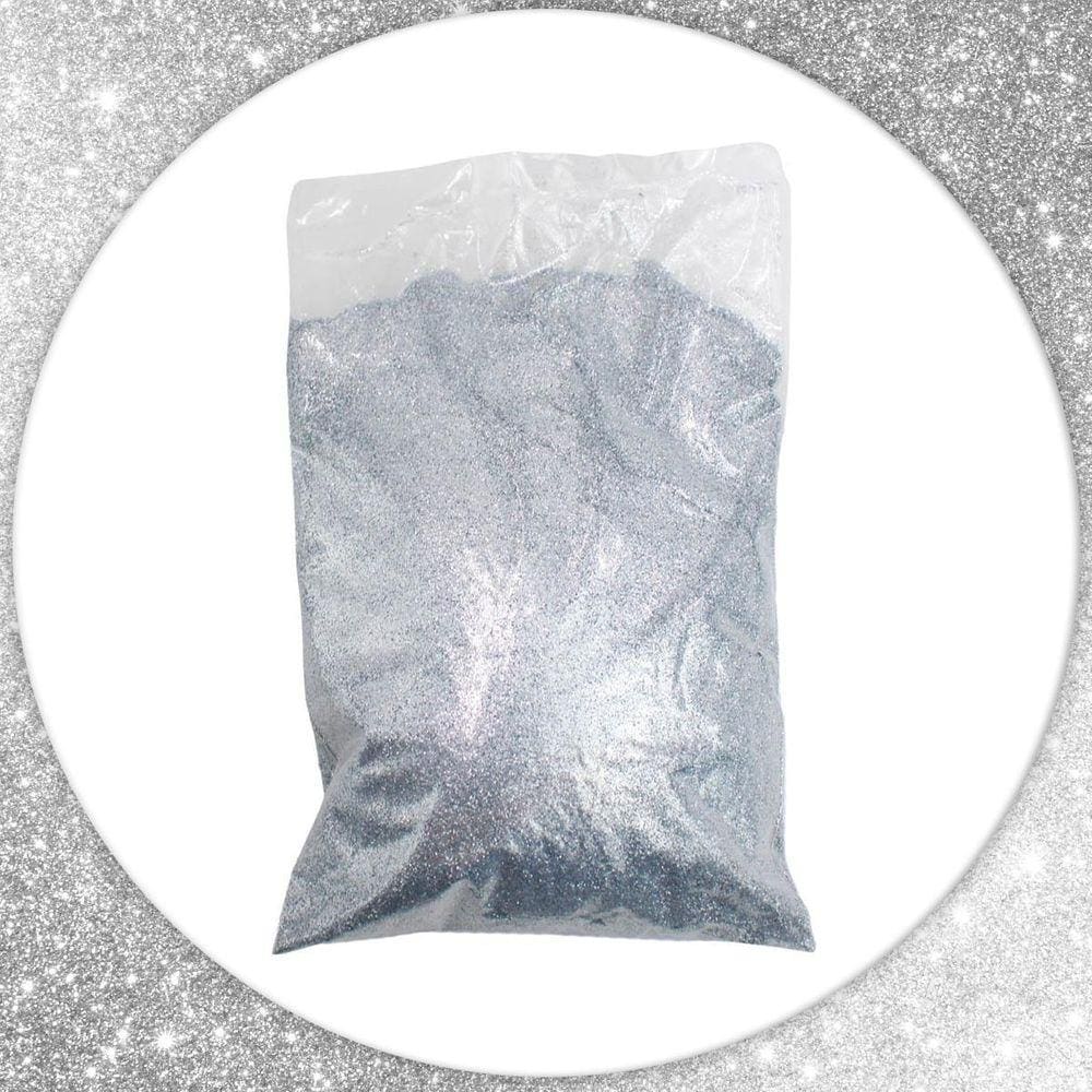 Glitter Purpurina Com Brilho Carnaval Festa 500G Prateada