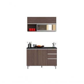Cozinha Modulada 2pçs 5pts 2gvs Evidence Amêndoa