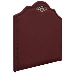 Cabeceira Solteiro P02 90 Cm Para Cama Box Suede Bordô