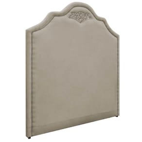 Cabeceira Queen P02 160 Cm Para Cama Box Suede Bege
