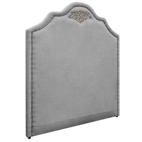 Cabeceira Queen Orlando P02 160cm Suede Cinza