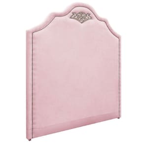 Cabeceira Solteiro P02 90 Cm Para Cama Box Suede Rosa Bebê