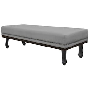 Calçadeira Casal P02 140 Cm Para Cama Box Corano Cinza