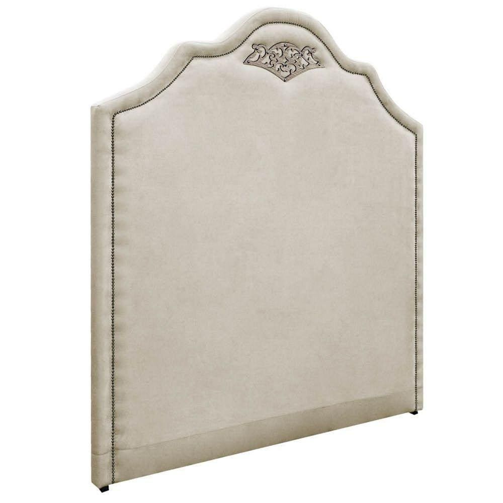 Cabeceira King 195 Cm Para Cama Box Linho Bege
