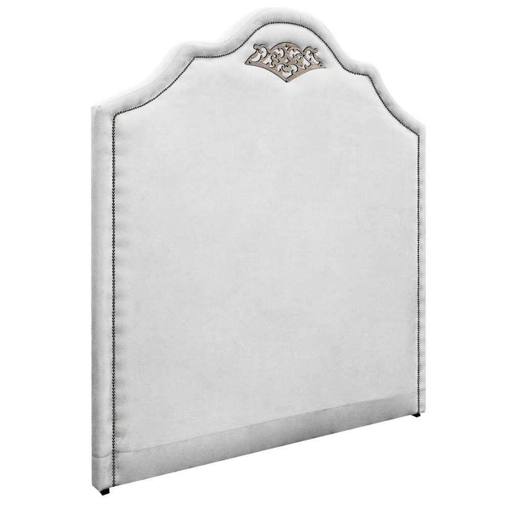 Cabeceira King P02 195 Cm Para Cama Box Suede Branco