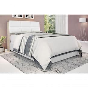 Cabeceira Box Casal 1,38 Amarula Com Painel Class Branco