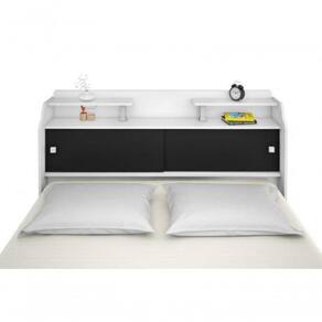 Cabeceira Box Casal Elisa Branco Ou Branco/preto