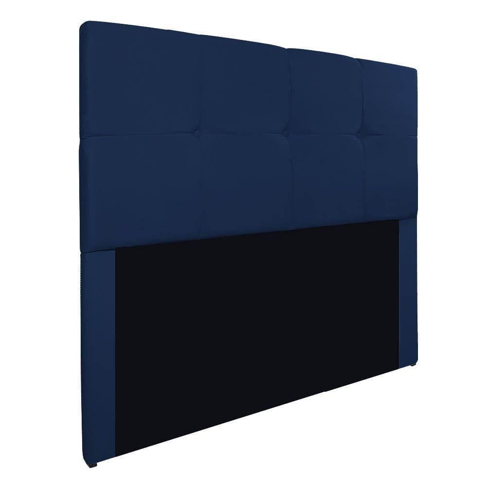 Cabeceira Solteiro Marseille P02 90 Cm Suede Azul Marinho
