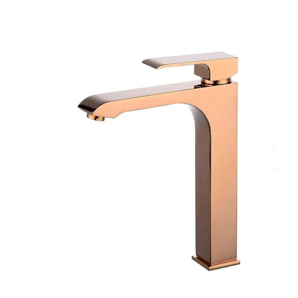 Monocomando Alto Para Lavatã?Rio Dg 1186 Ouro Rose