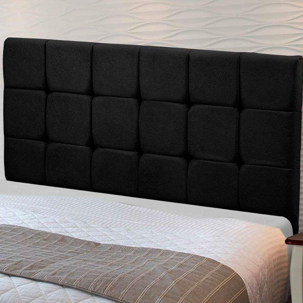 Cabeceira Julia 1,95 M King Com Design Moderno Preto