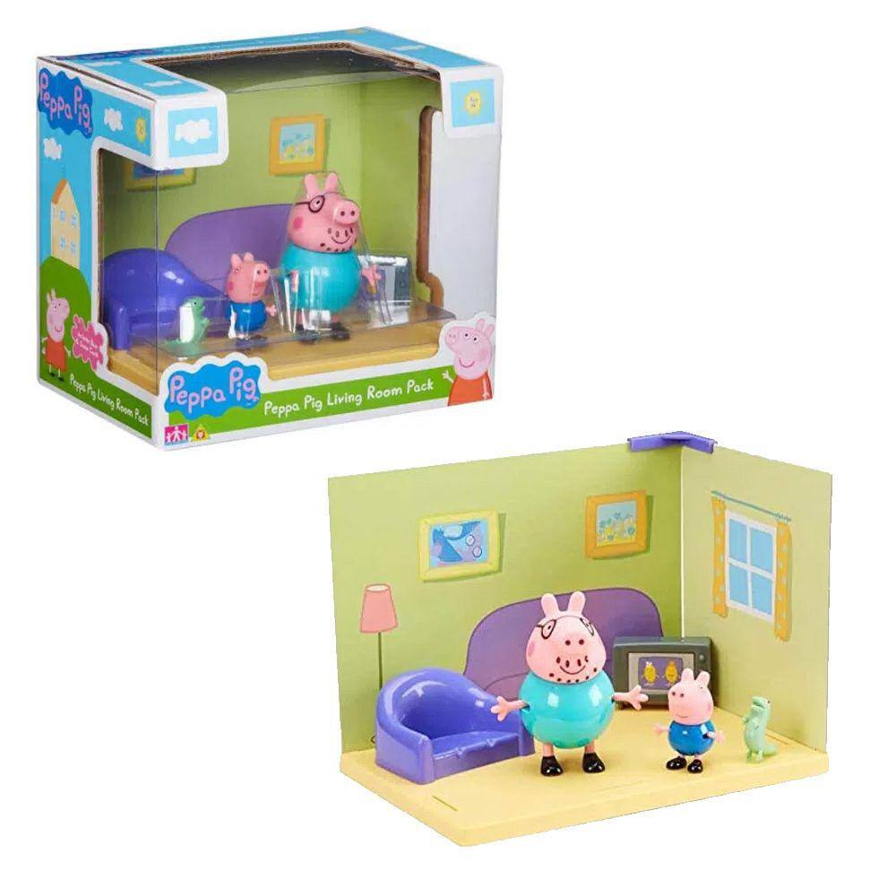 Brinquedo Casa Peppa Pig Quarto Sala Cozinha Banheiro Movéis