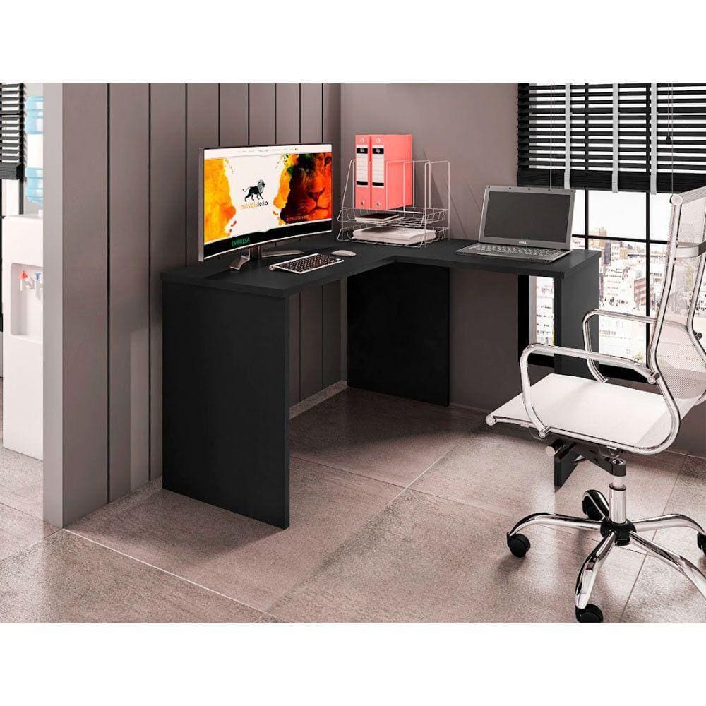 Mesa Extensora Para Escritório Gávea Moveis Leão Preto Black