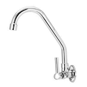 Torneira De Cozinha Metal Bica Movel Luxo De Parede 1/4V