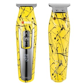 Aparador De Pelo Wmark C24 Amarelo Maquina De Cabelo Detaile