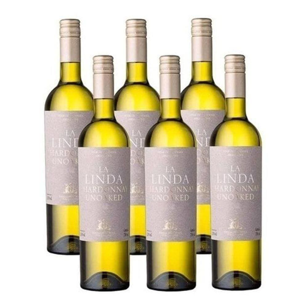 Vinho La Linda Chardonnay Kit Com 06 Unidades 750Ml