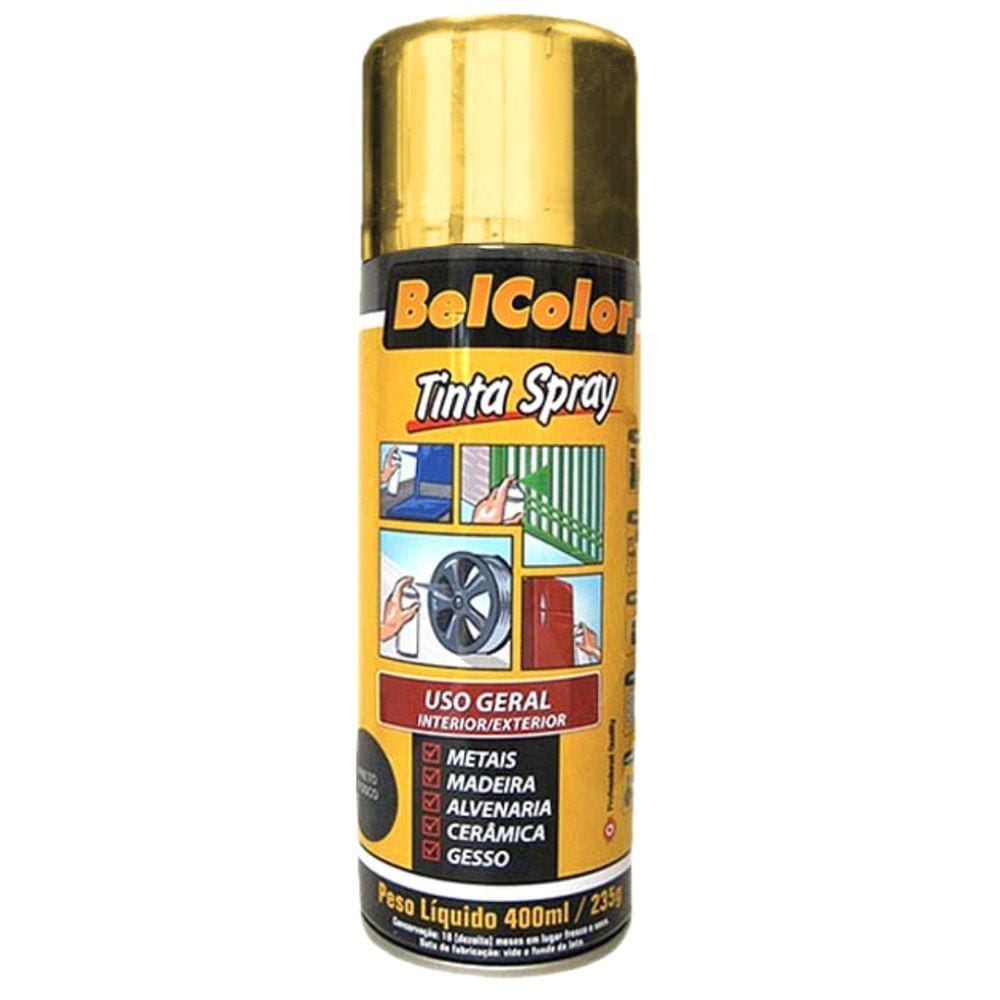 Tinta Spray Metálica Dourado 400ml Beltools