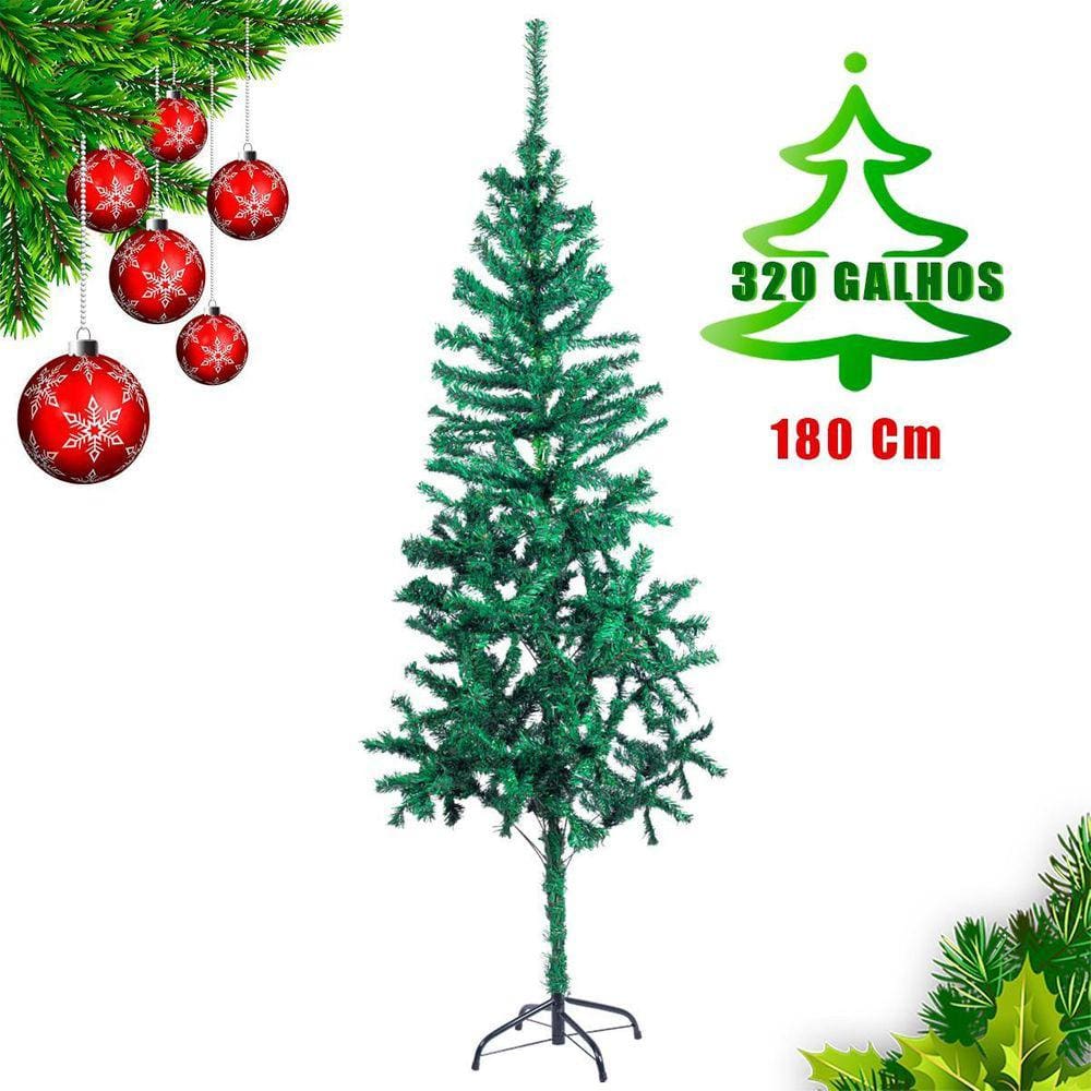 Árvore De Natal Pinheiro Verde 180 Cm 320 Galhos Grande Luxo