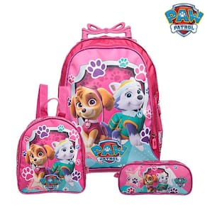 Kit Mochila Escolar Infantil Skye Patrulha Canina Rodinha