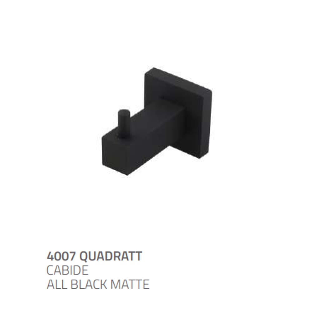 Cabide/Gancho Metal Quadrado Preto Fosco Imperatriz