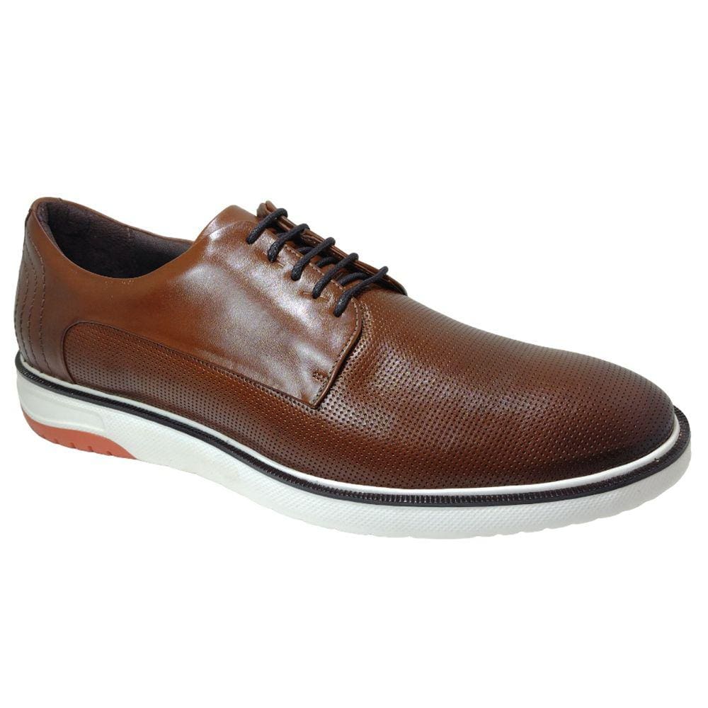 Sapato Oxford Esporte Casual Masculino Couro Clássico Amarração Ferricelli Lsx59635