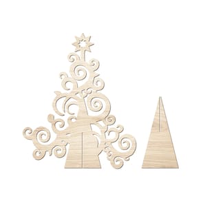 Árvore De Natal Com Arabescos 25cmx30cm - Cria Arte Laser