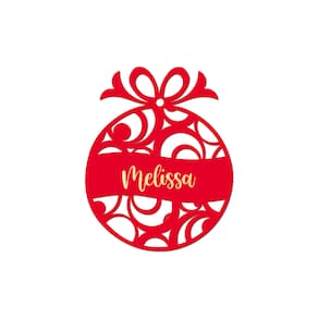 Bola De Natal Personalizada 9cmx10cm - Cria Arte Laser