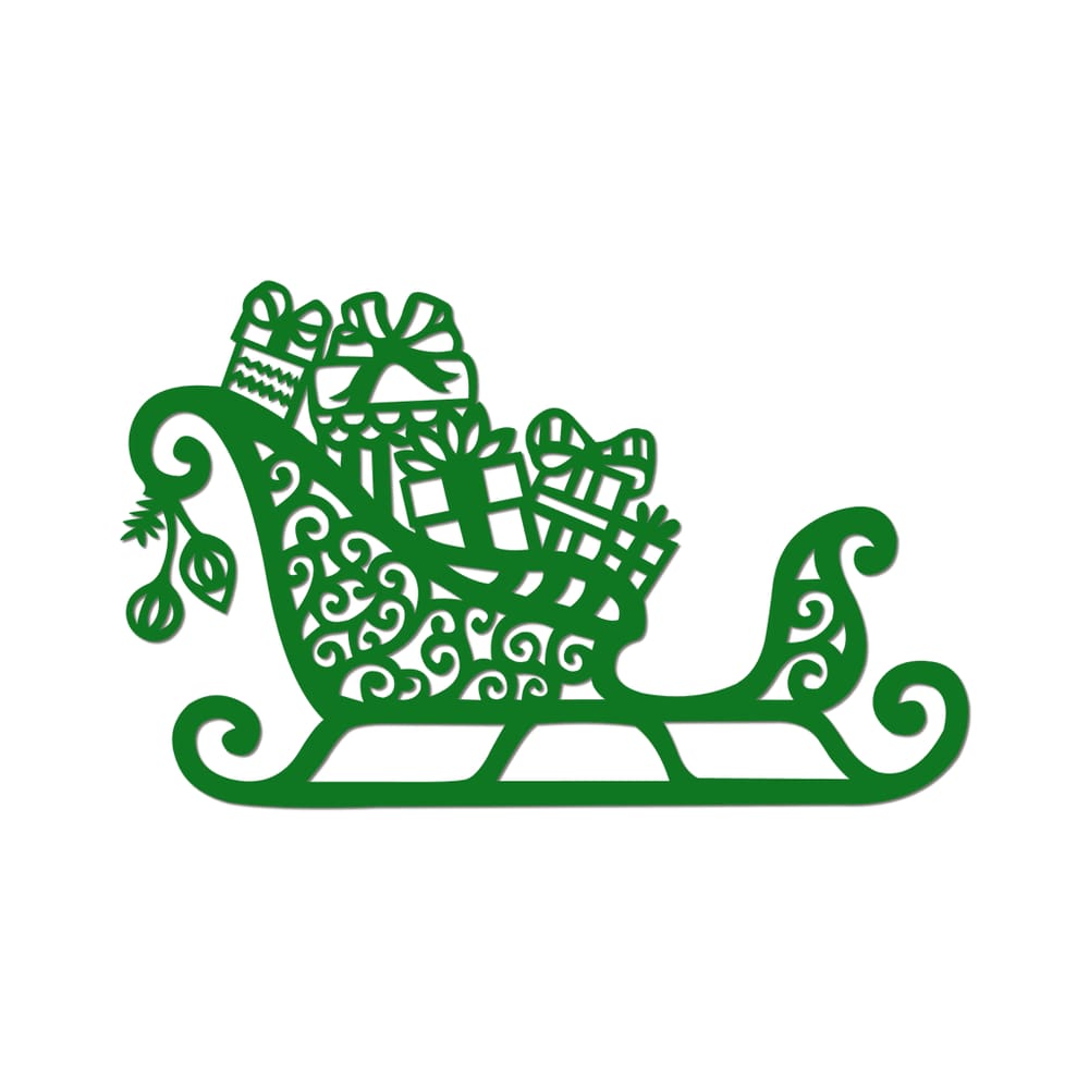 Arte Trenó De Natal 30cmx19cm - Cria Arte Laser