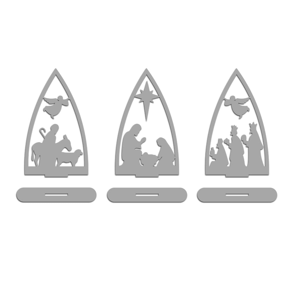 Trio Presépio Natal 9cmx15cm - Cria Arte Laser