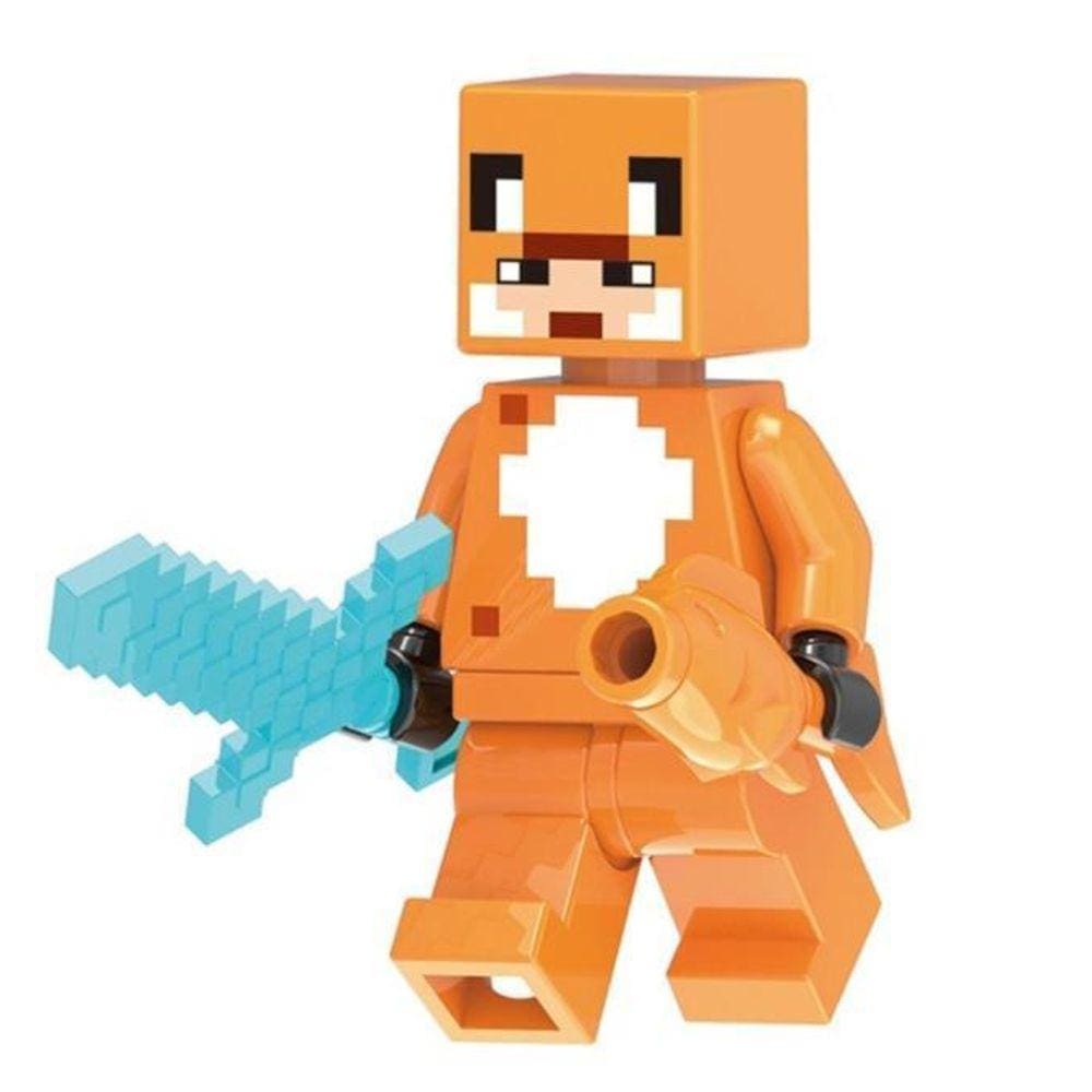 Boneco papel montar minecraft