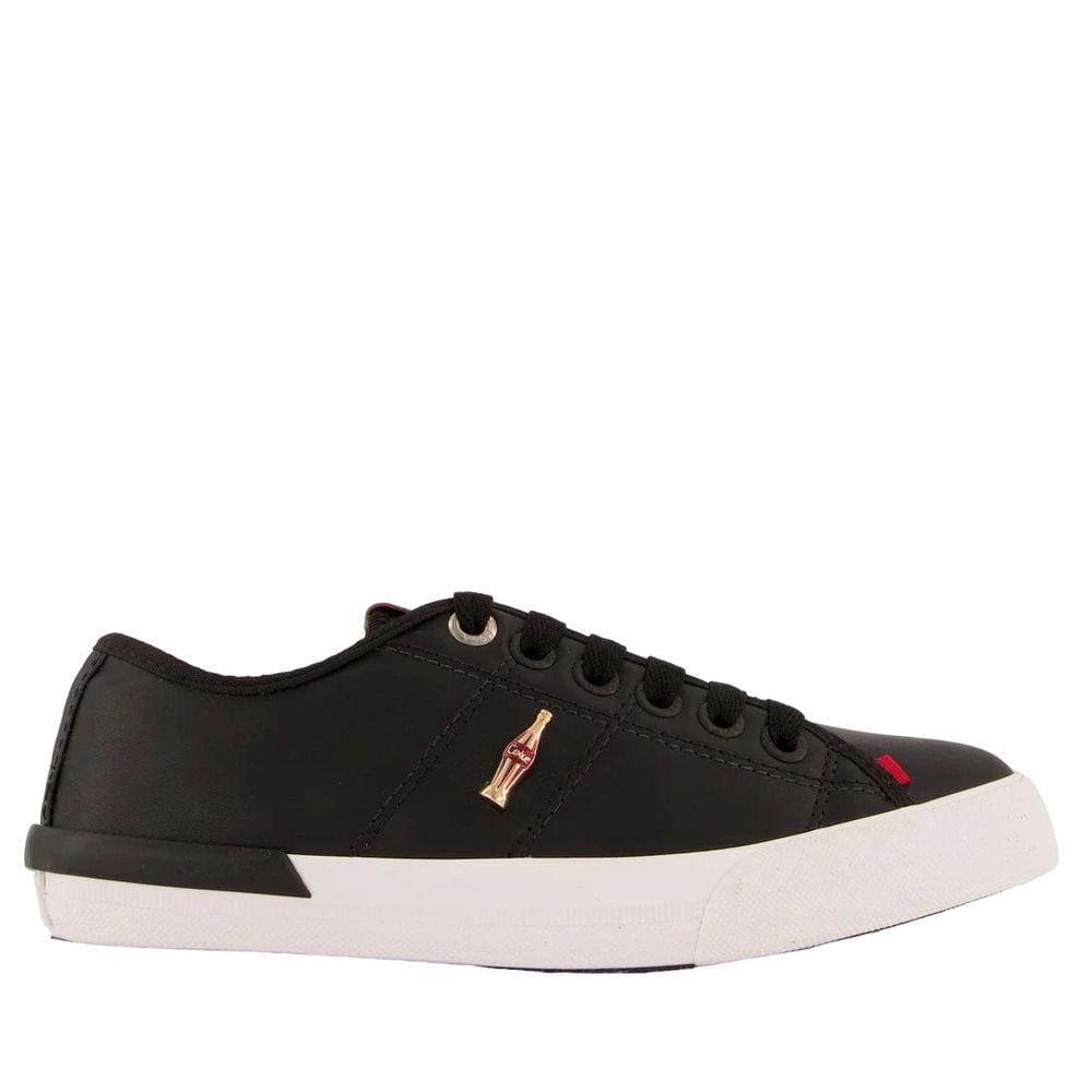 Tênis Feminino Casual Chuteirinha Urban Dia a Dia em Couro Miami Town Coca Cola Cc2077