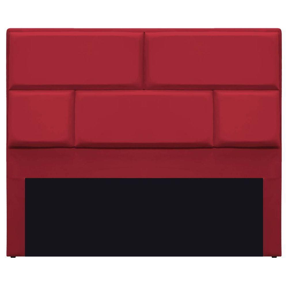 Cabeceira Casal Brick P02 140 cm Para Cama BoxVermelho