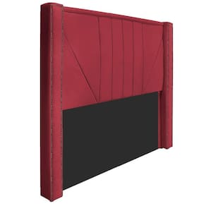 Cabeceira Queen P02 160cm Para Cama Box SuedeVermelho