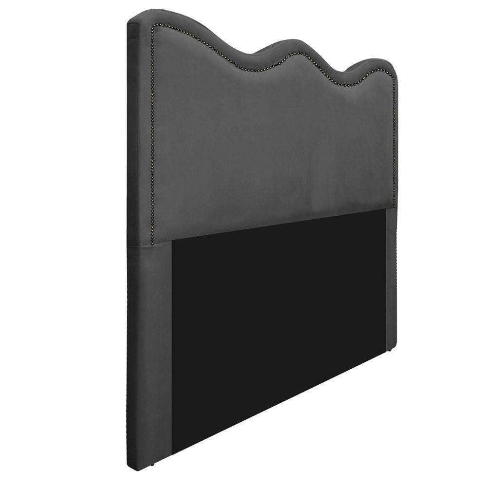Cabeceira Solteiro Bari P02 90 cm Para Cama BoxCinza Escuro