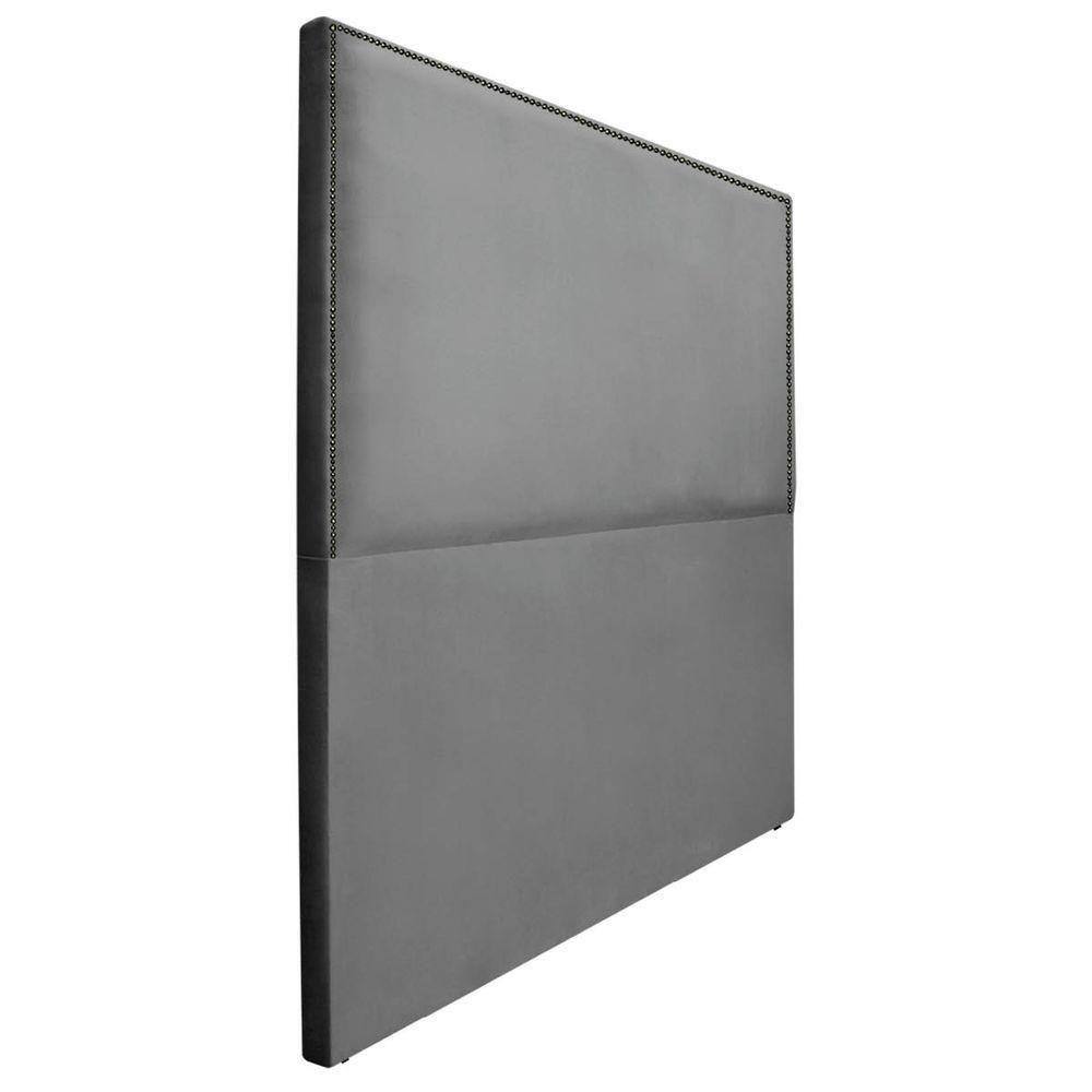 Cabeceira King Bali P02 195 cm Para Cama Box Suede Cinza