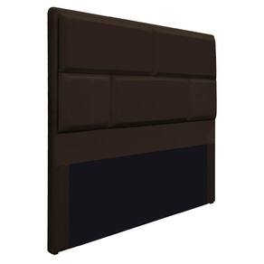 Cabeceira King Brick P02 195 cm Para Cama Box Marrom