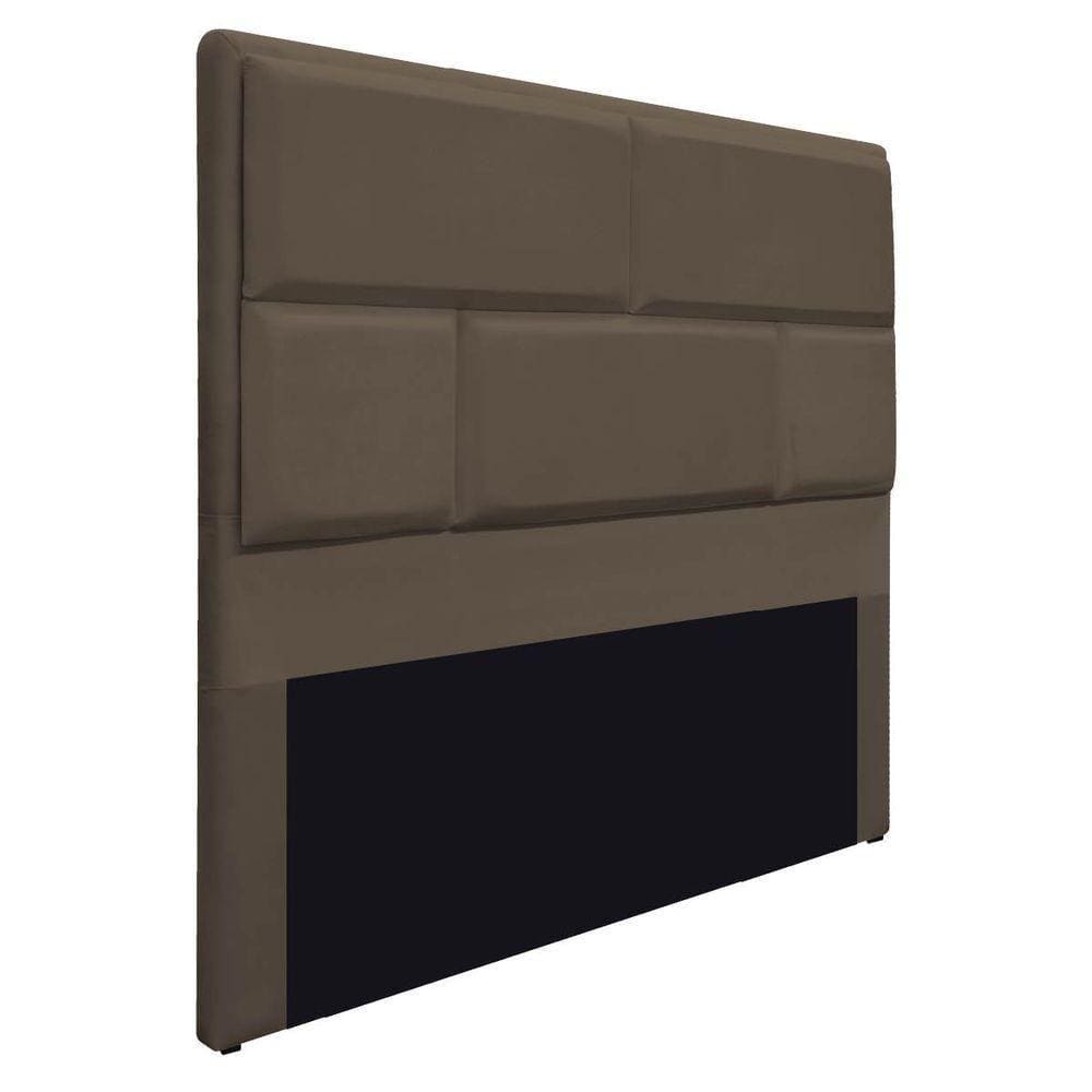 Cabeceira Queen Brick P02 160cm P/Cama Box Marrom