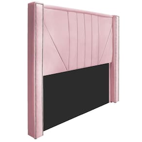 Cabeceira King P02 195cm Para Cama Box SuedeRosa Bebê