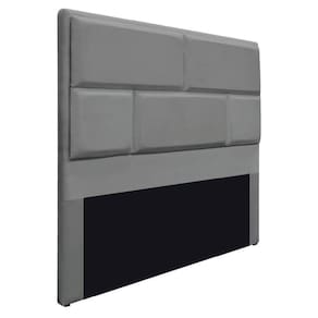 Cabeceira Solteiro Brick P02 90 cm Para Cama Box Cinza