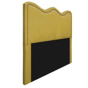 Cabeceira Casal Bari 140 Cm Cama Box Suede Amarelo