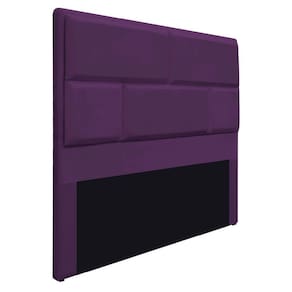 Cabeceira Solteiro Brick 90 Cm Cama Box Suede Roxo