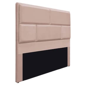 Cabeceira King Brick 195 Cm Cama Box Suede Rosê
